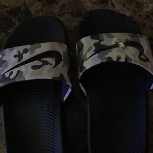 Gray camouflage design Nikes